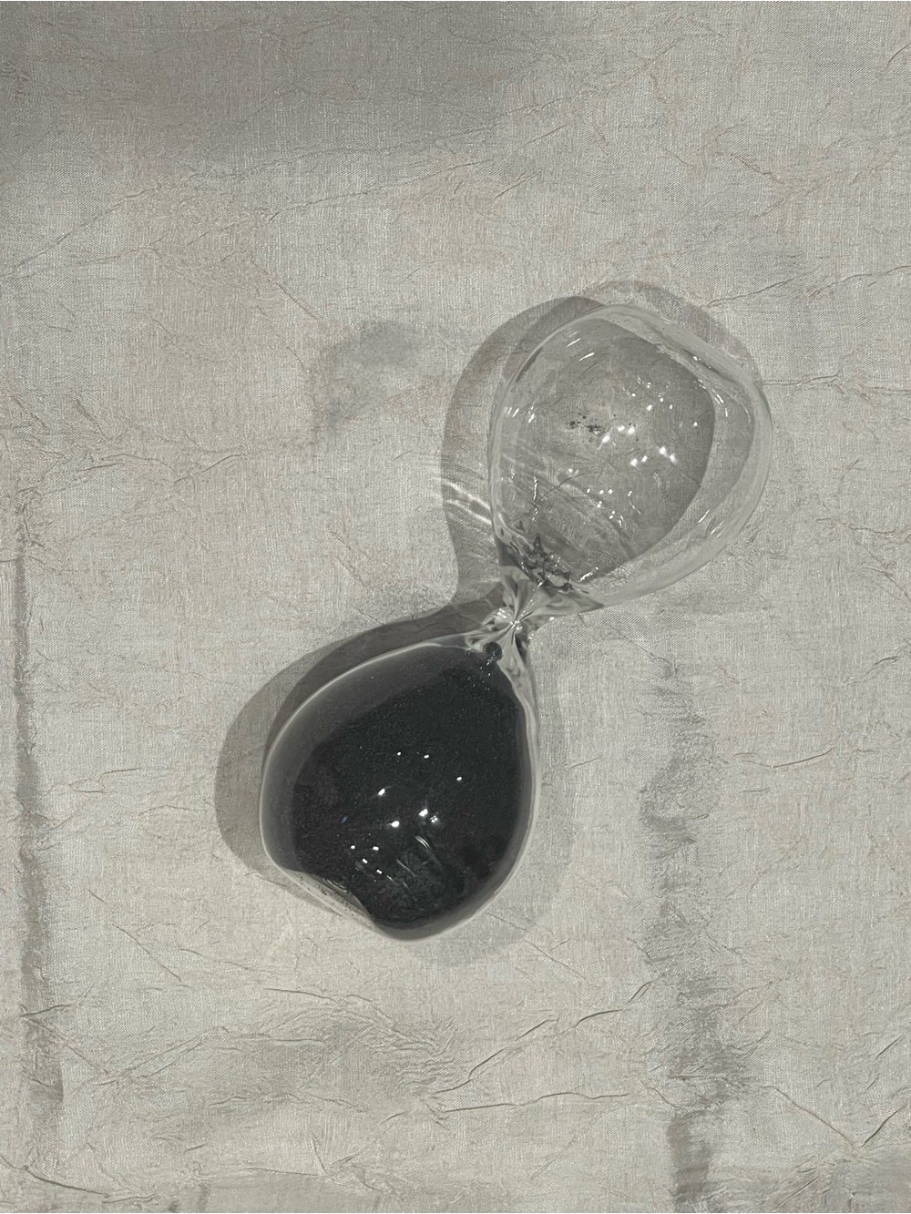 Clear 30 Min. Glass Hourglass with Black Sand - Decorative Desk Misc. Accessory